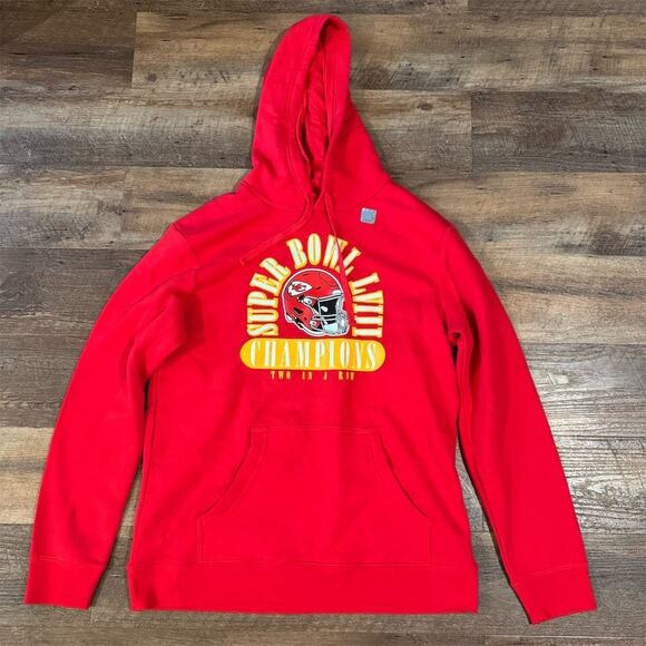Fanatics Kansas City Chiefs Super Bowl LVIII Champions Hoodie L Red New w/o Tags - Picture 1 of 9
